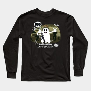 BOO Soldier dressed as a GHOST - Ghost cute Halloween Long Sleeve T-Shirt